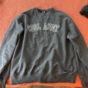 Cool Aunt Charcoal Crewneck Sweatshirt - Women’s Casual Oversized Pullover